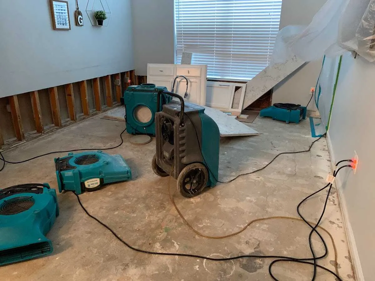 Dehumidifier in flood-cut room for Water Extraction & Removal in Lake Stickney